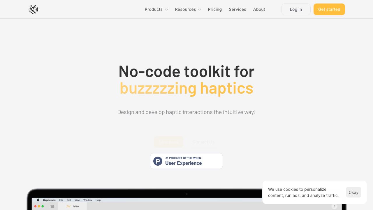 Hapticlabs 网站截图