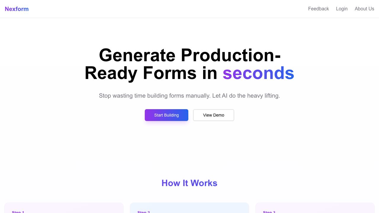 Nexform 网站截图