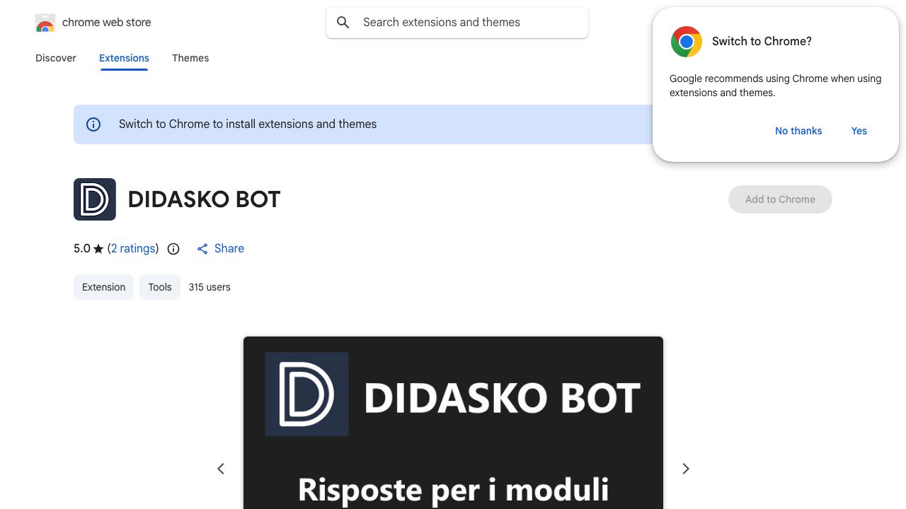 DIDASKO BOT 网站截图