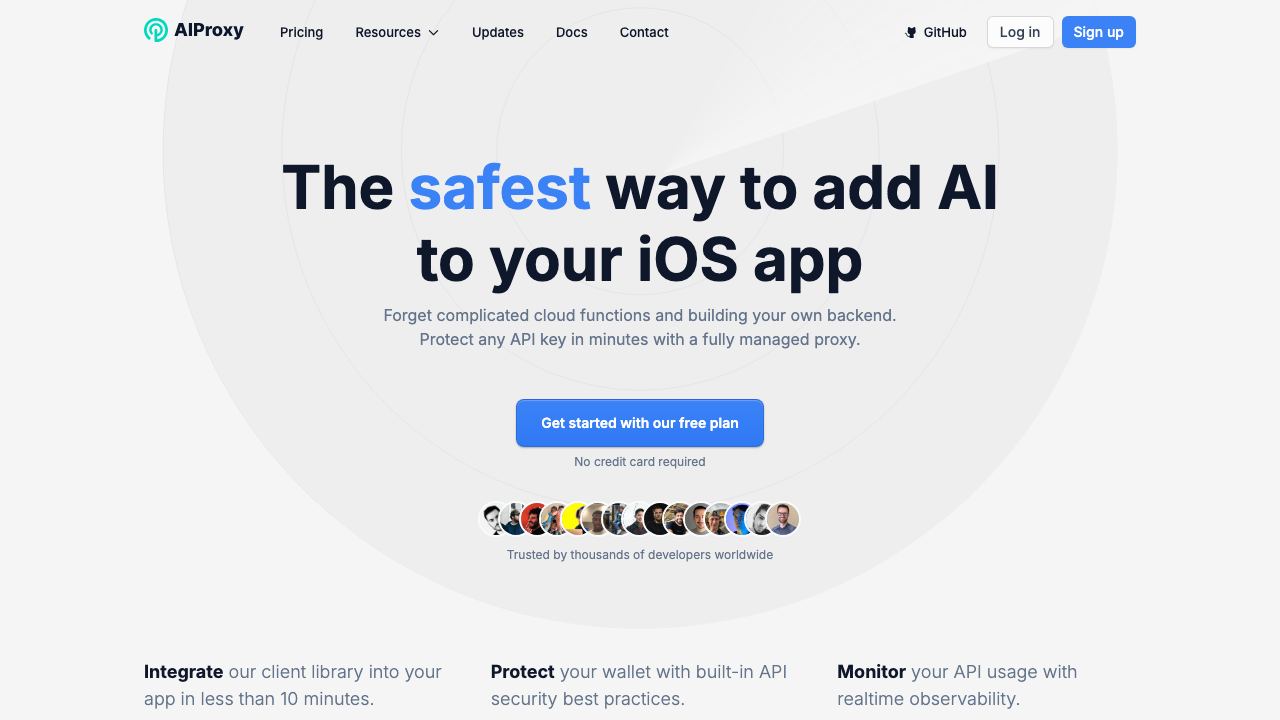AIProxy 网站截图