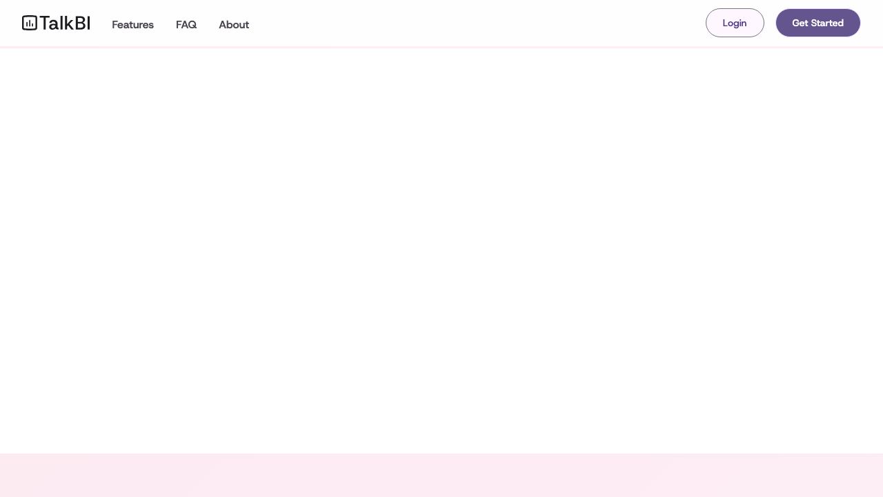 Talk BI website screenshot