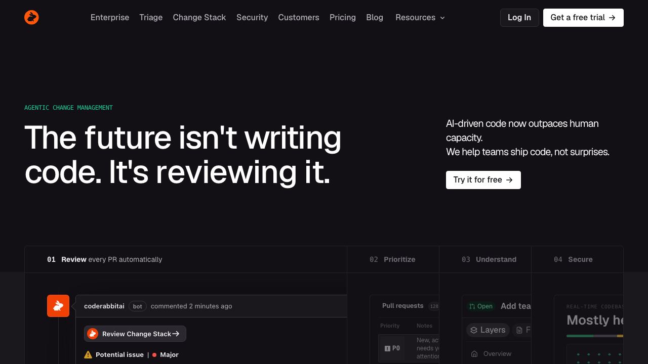 CodeRabbit website screenshot