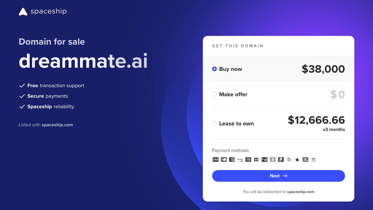 Dreammate 网站截图