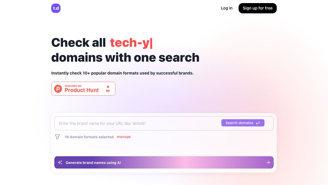 Techy Domains 网站截图