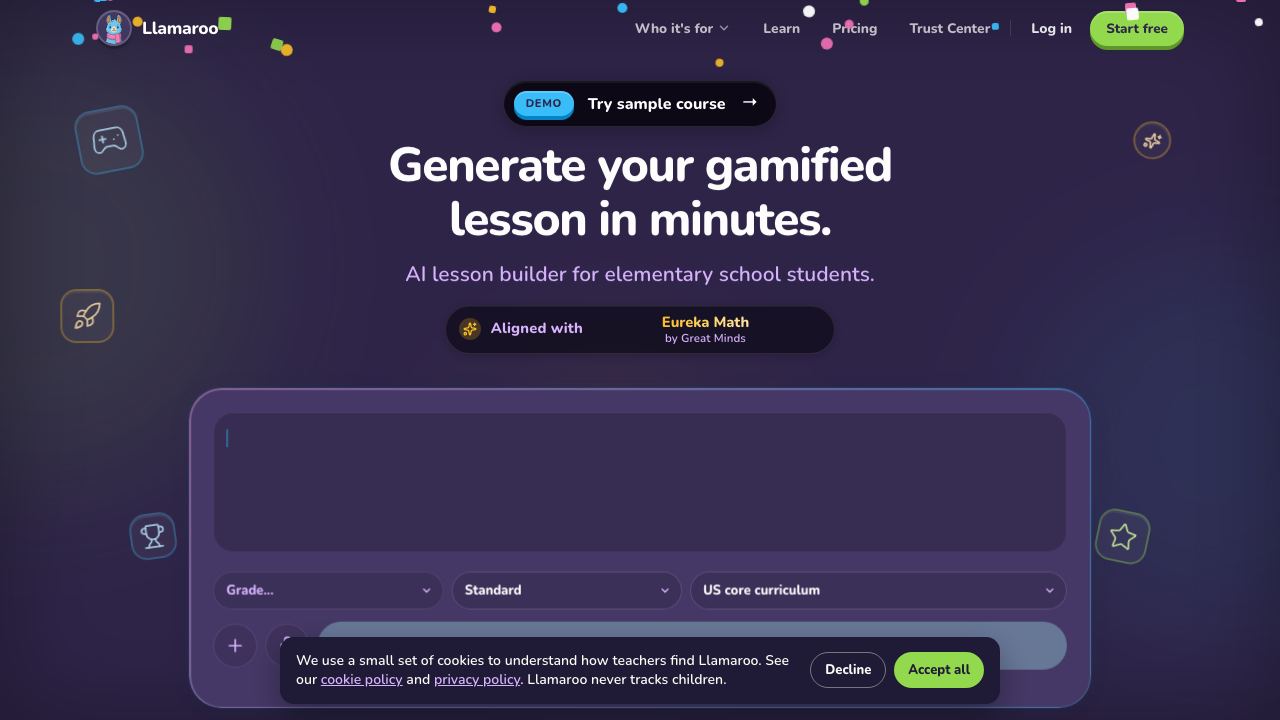 Llamaroo website screenshot