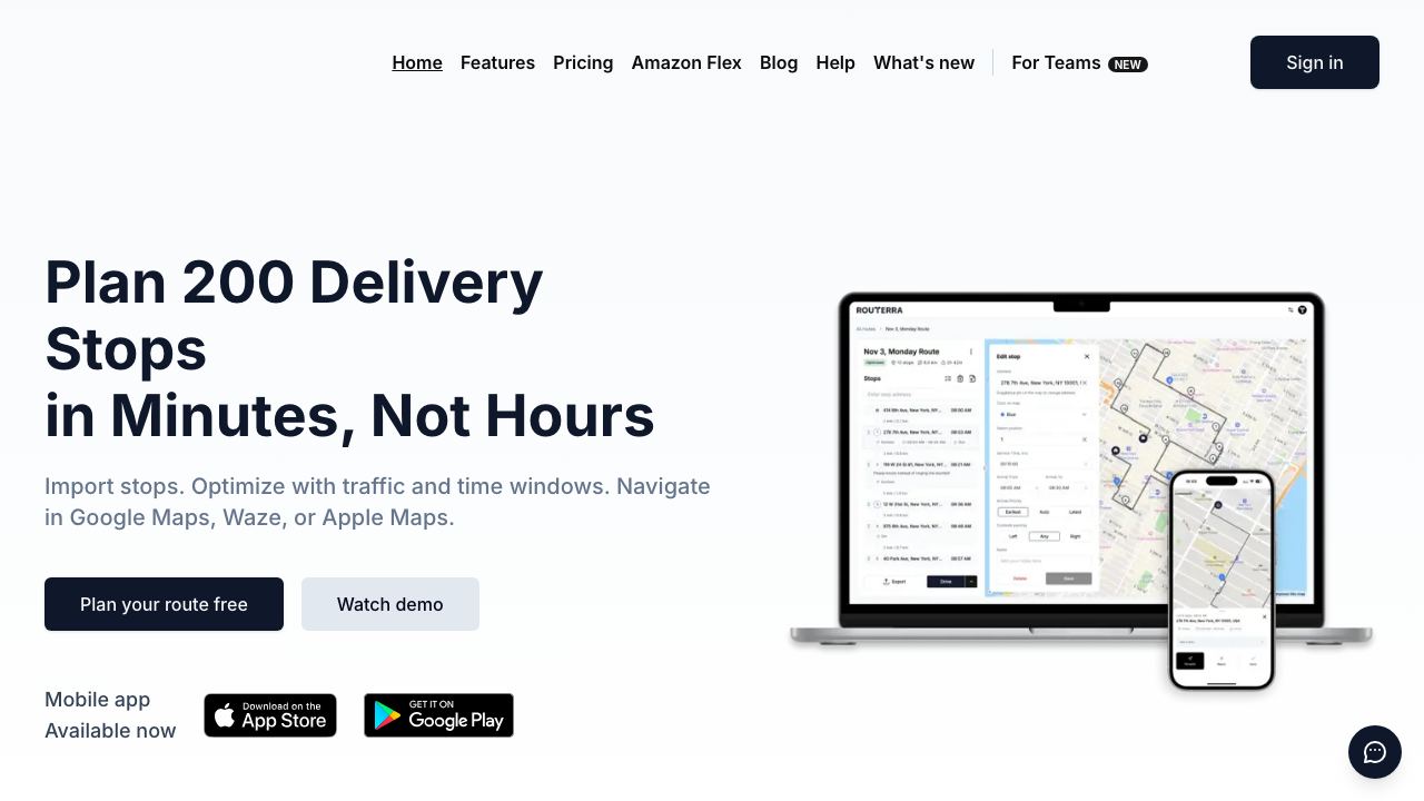 Routerra website screenshot