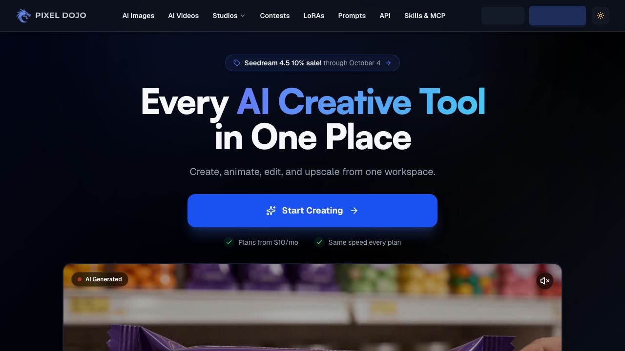 Pixel Dojo website screenshot