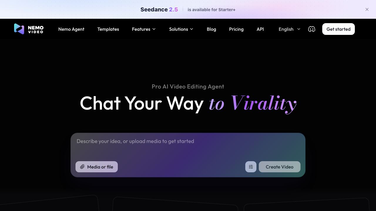 nemovideo website screenshot
