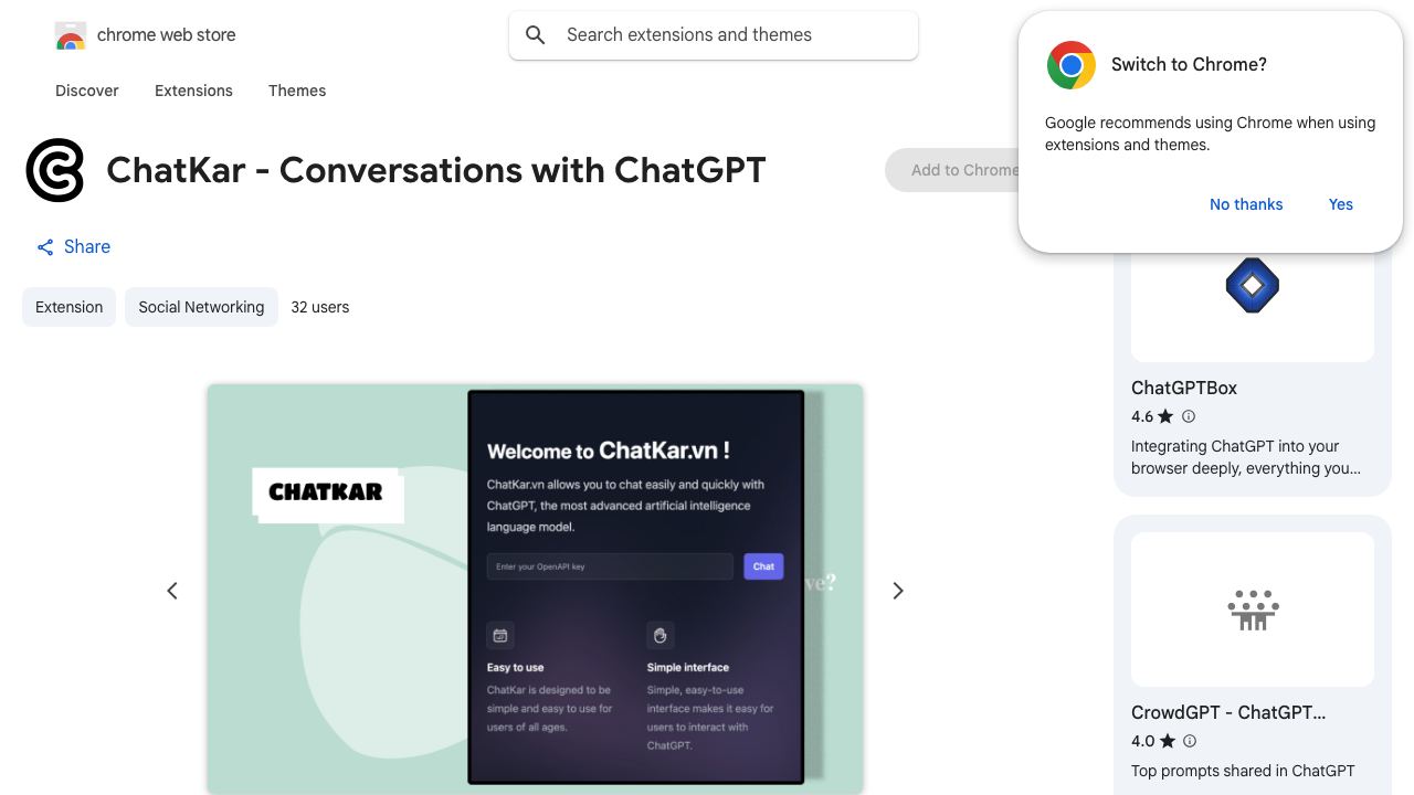 ChatKar - Conversations with ChatGPT 网站截图