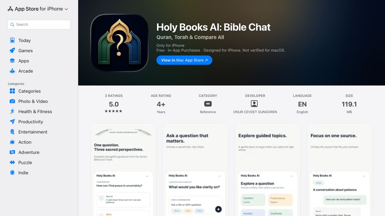 Holy Books AI 网站截图