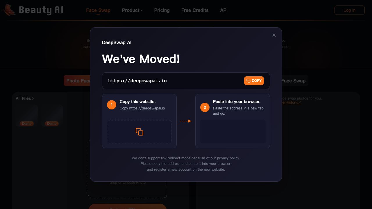 Beautyai website screenshot