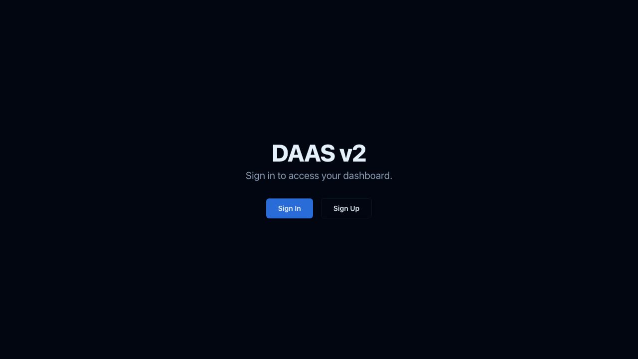 DAAS website screenshot