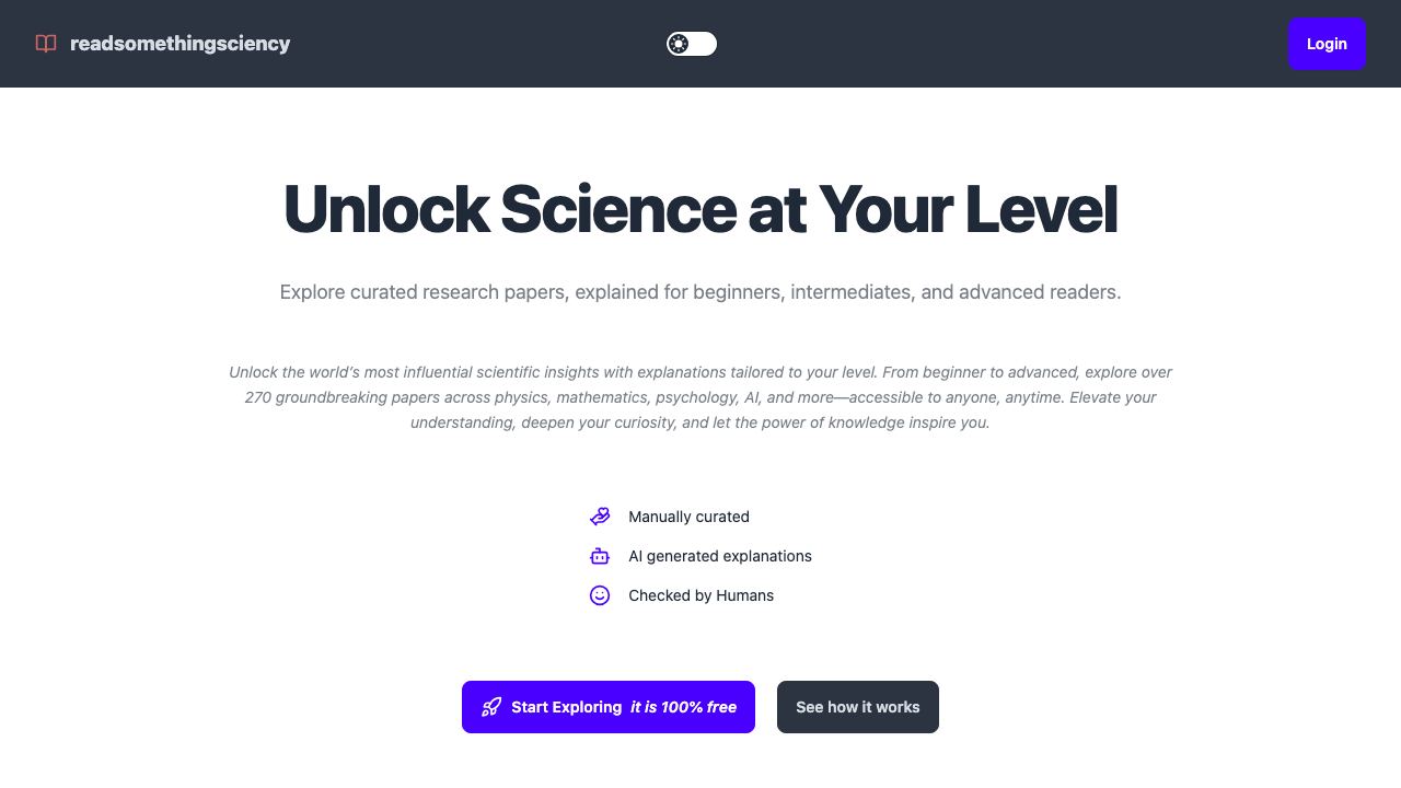readsomethingsciency website screenshot