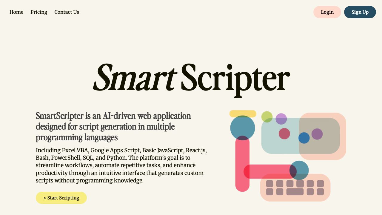 SmartScripter website screenshot