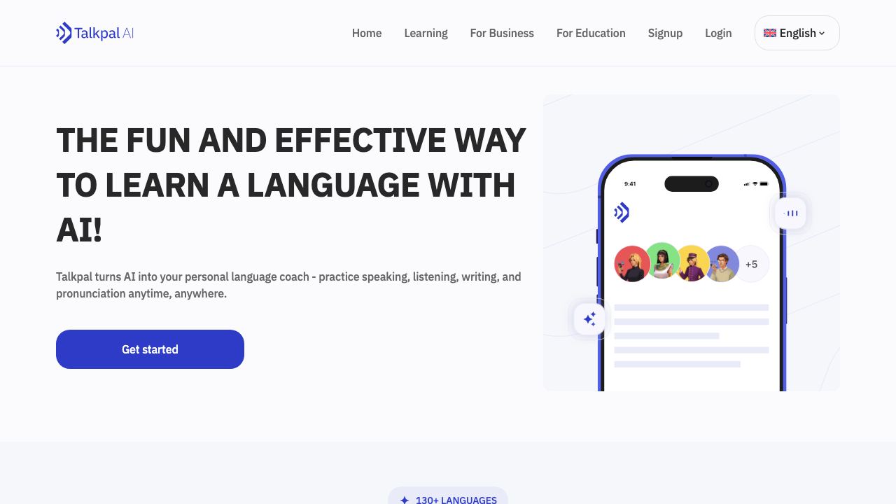 TalkPal 网站截图