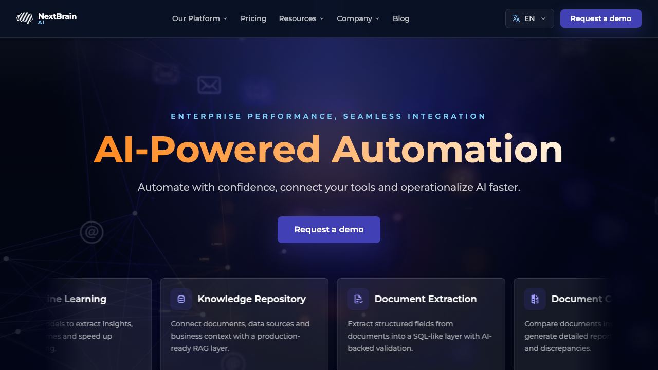 NextBrain AI 网站截图