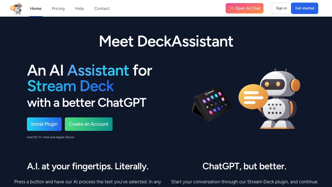 DeckAssistant 网站截图