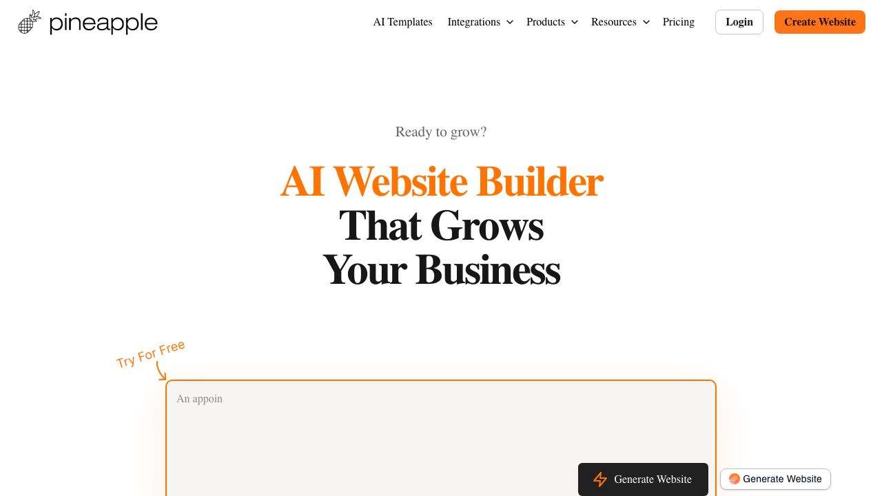 Pineapple Builder 网站截图