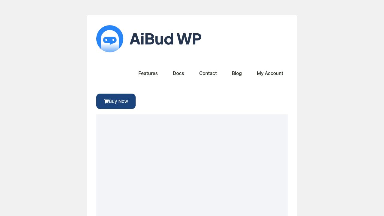 Ai Bud WP website screenshot