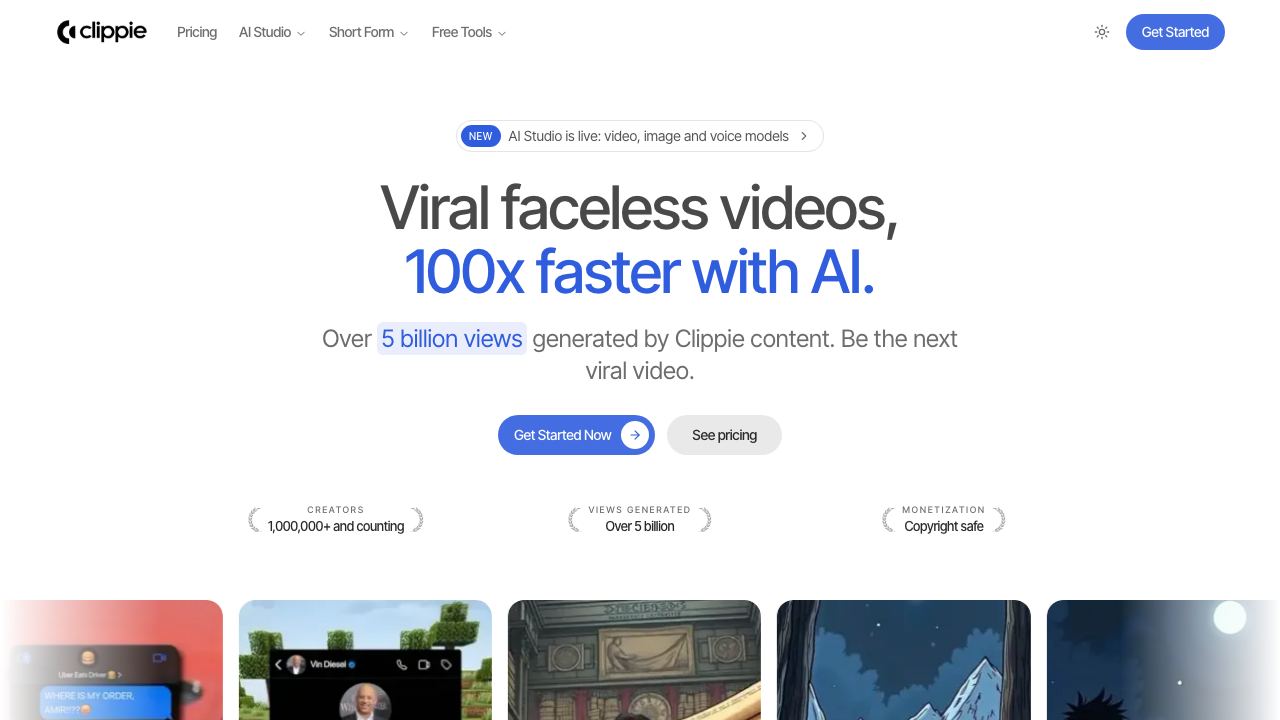 Clippie AI 网站截图