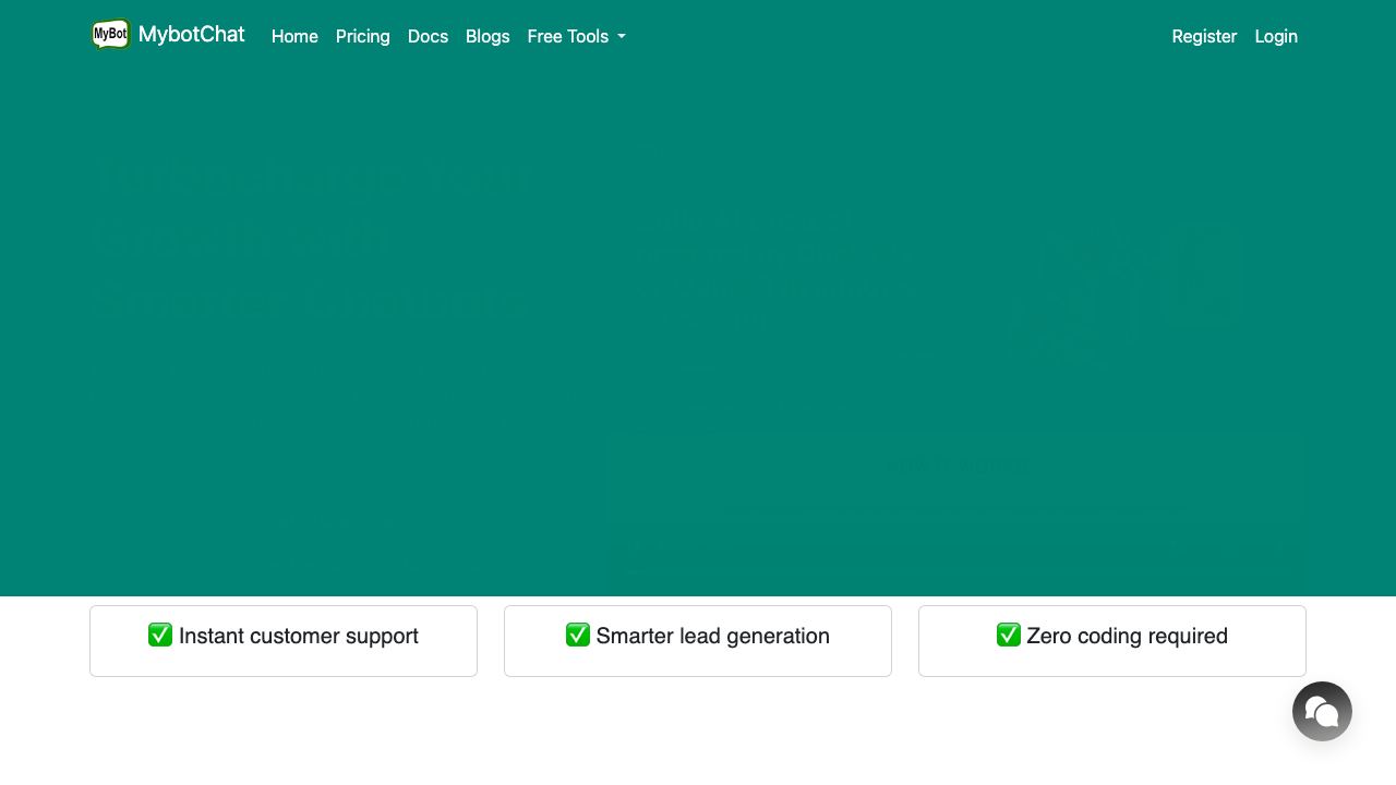 MyBot.chat website screenshot