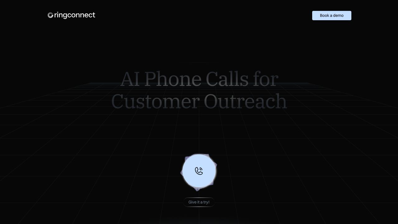 RingConnect website screenshot