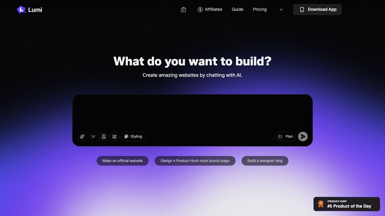 Lumi.new 网站截图