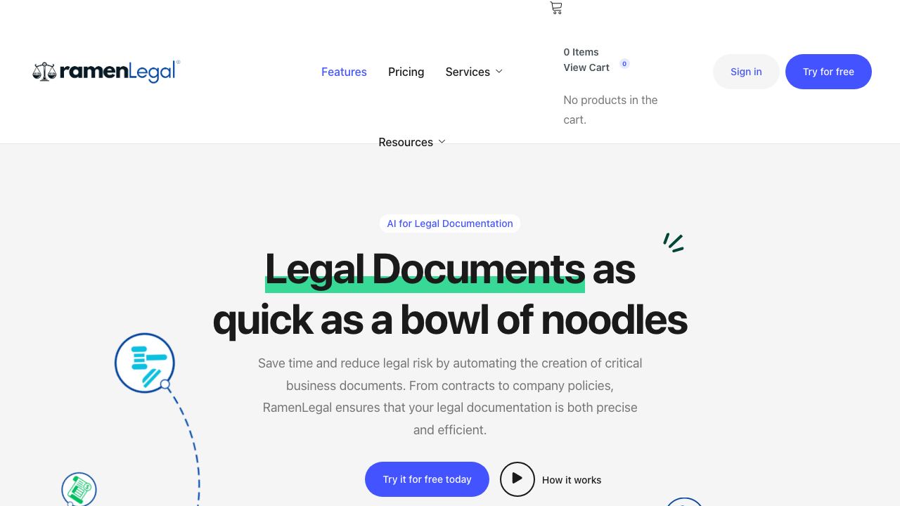 RamenLegal website screenshot