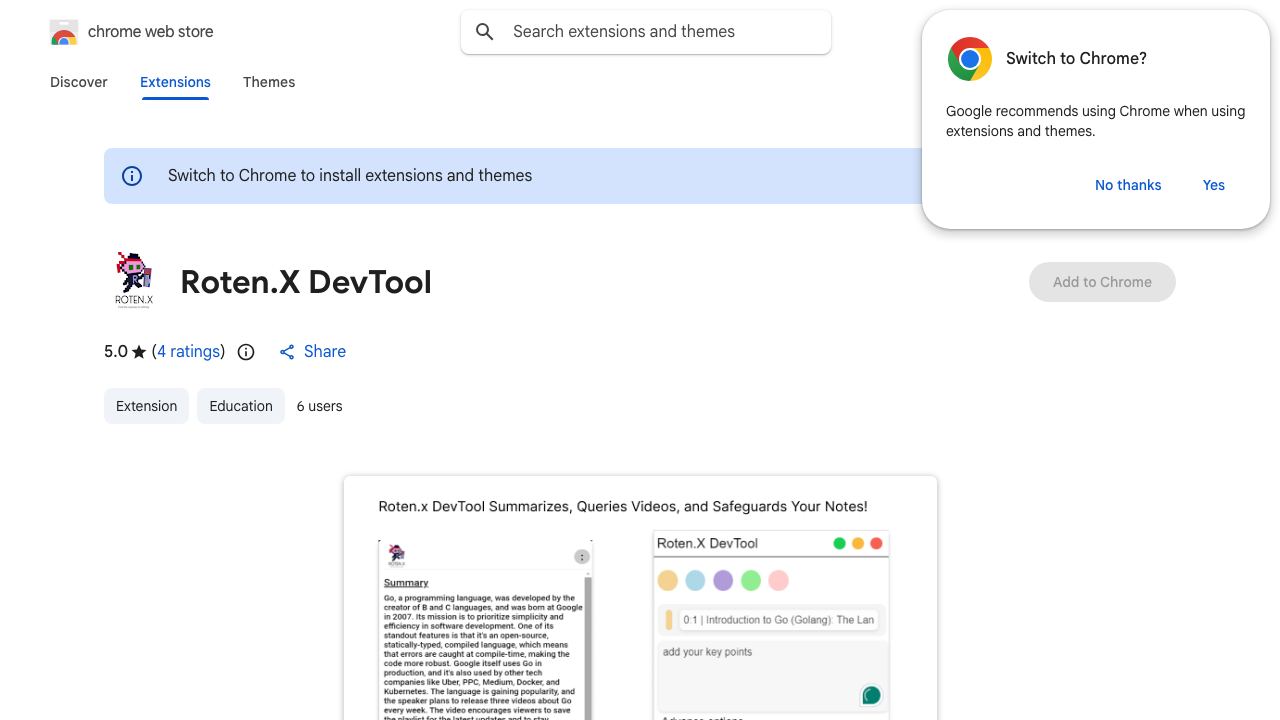 Roten.X DevTool website screenshot