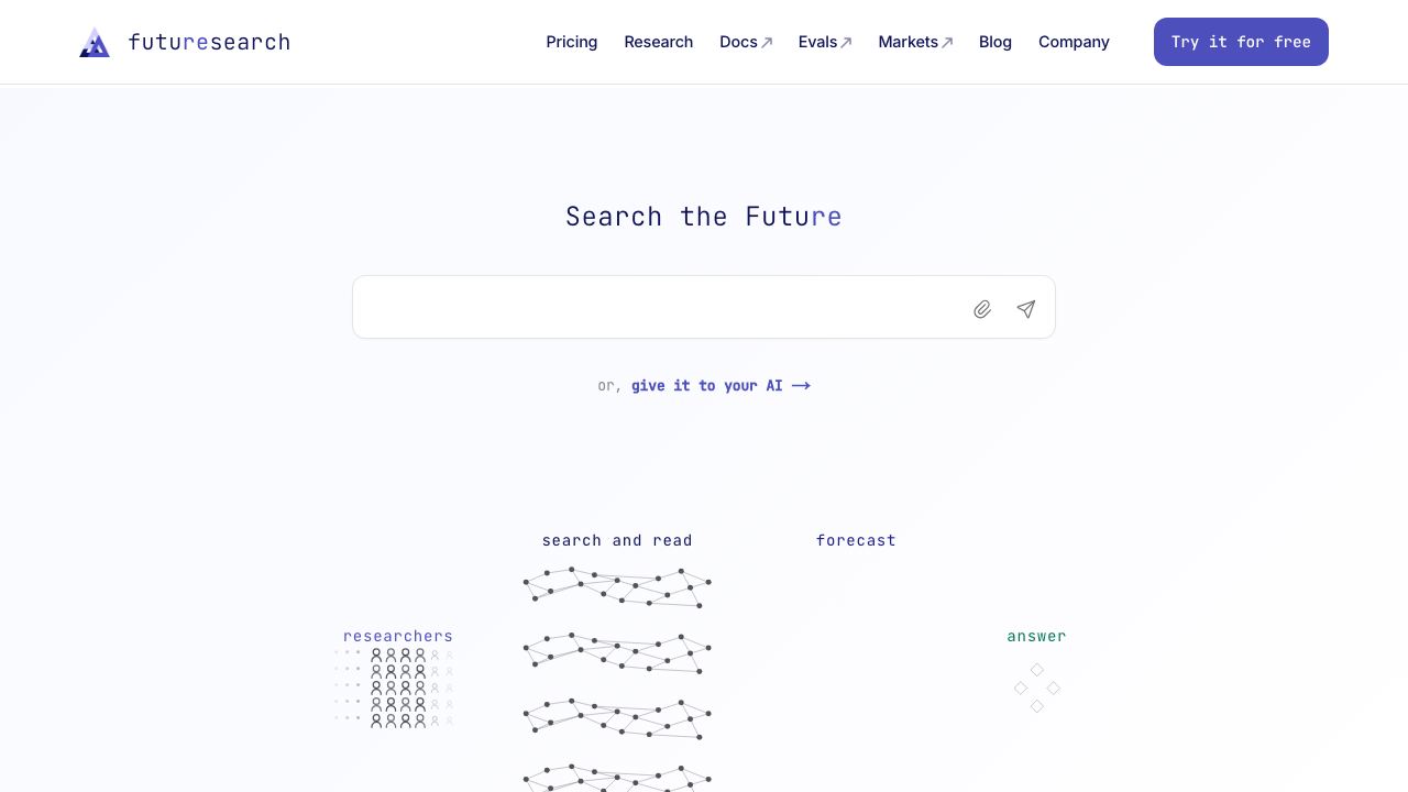 FutureSearch website screenshot