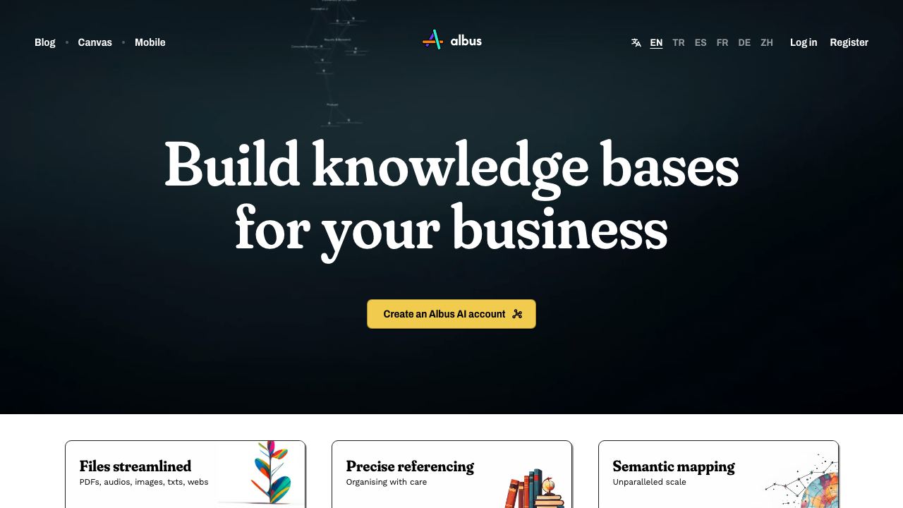 Albus Beta 网站截图