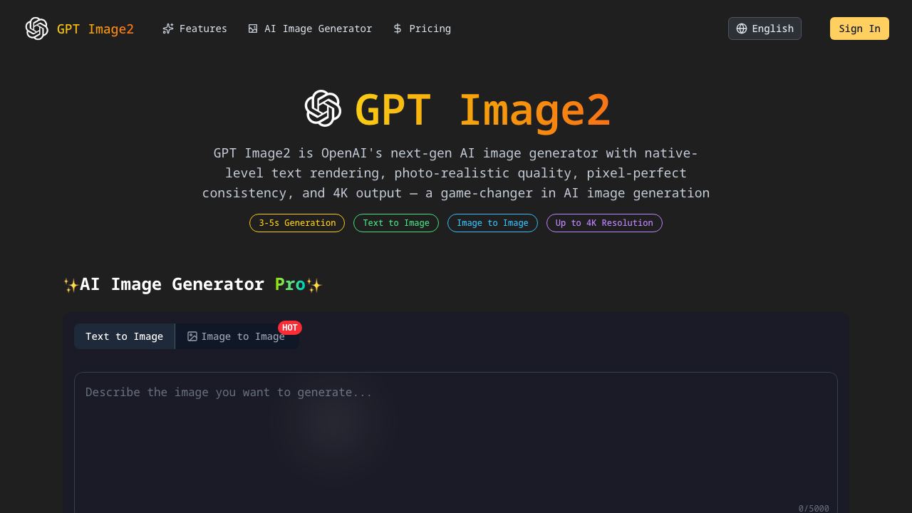 GPT-Image-2 - co website screenshot