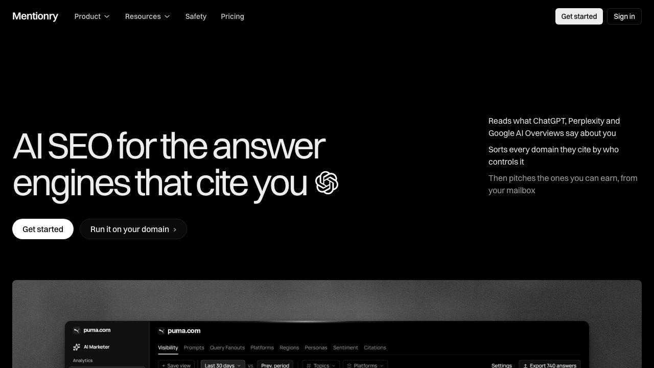 Mentionry website screenshot