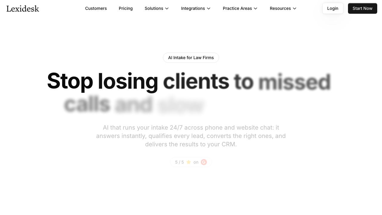Lexidesk website screenshot