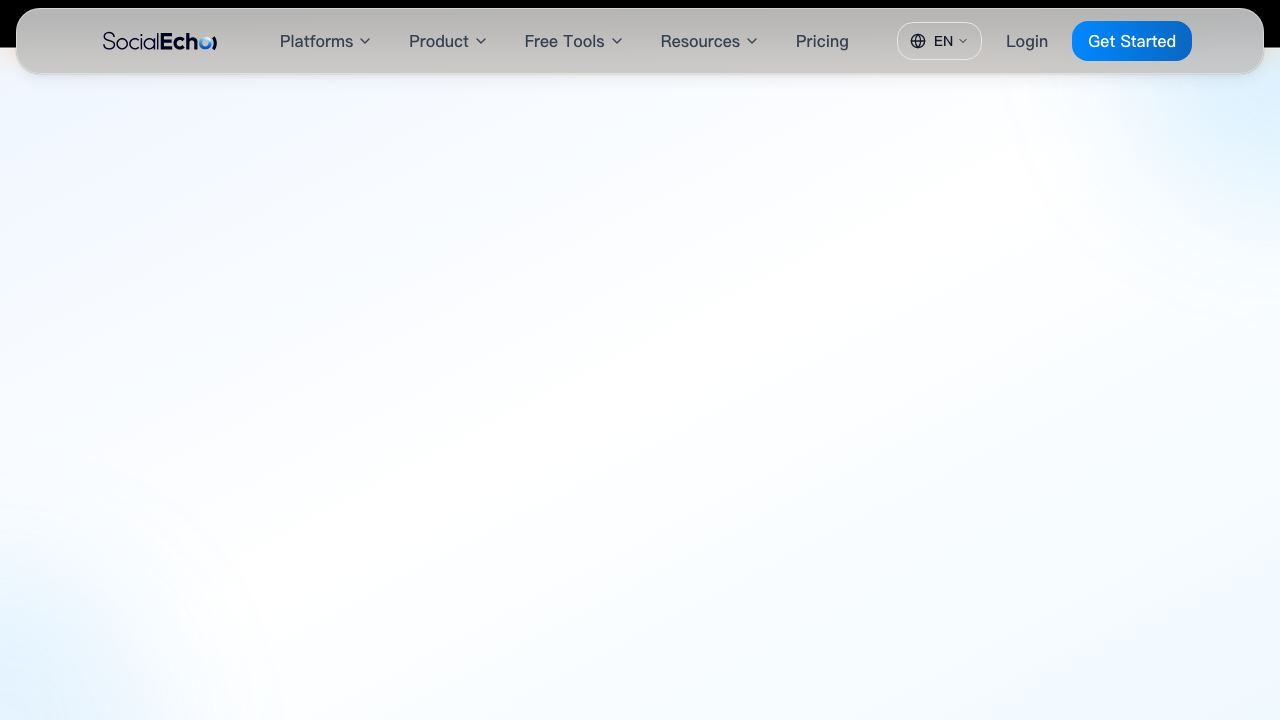 SocialEcho website screenshot