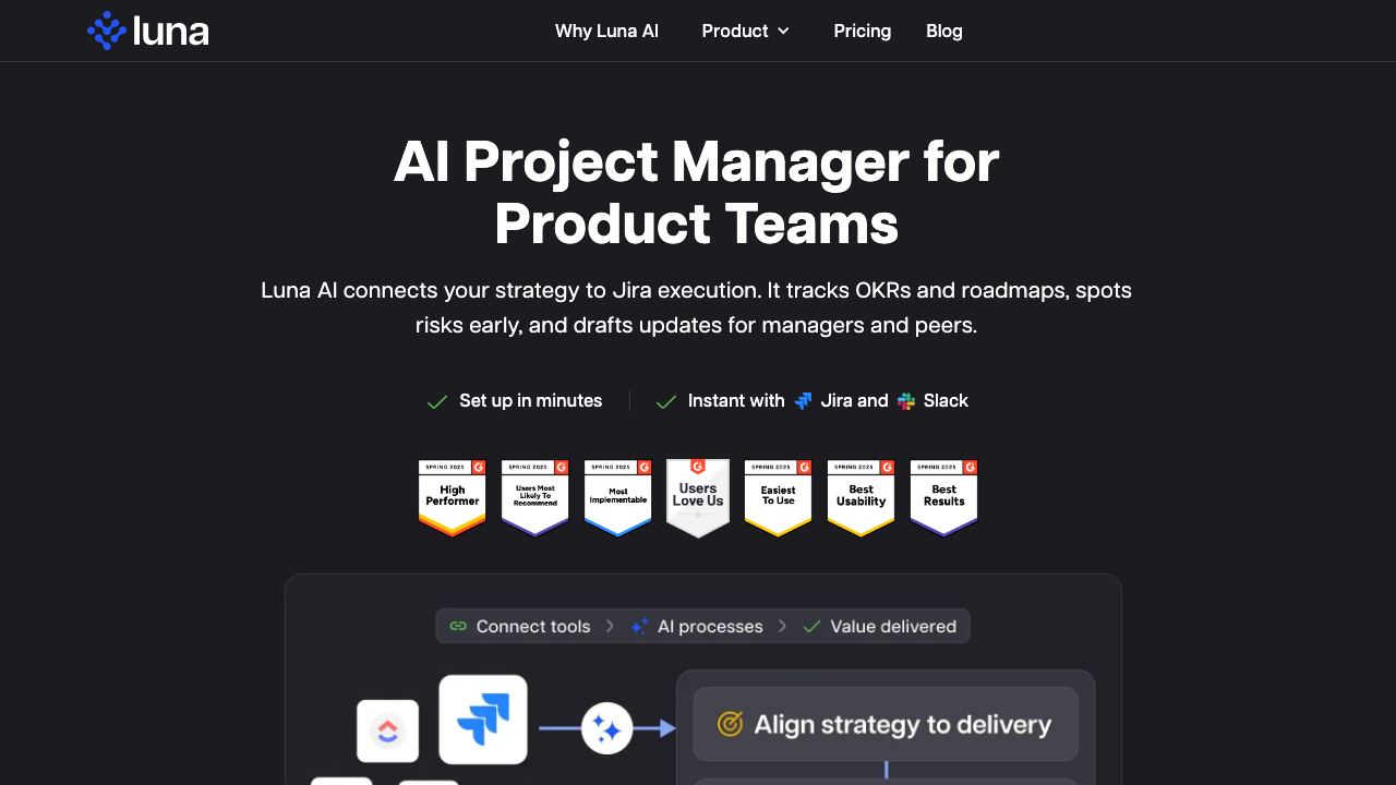 Luna website screenshot