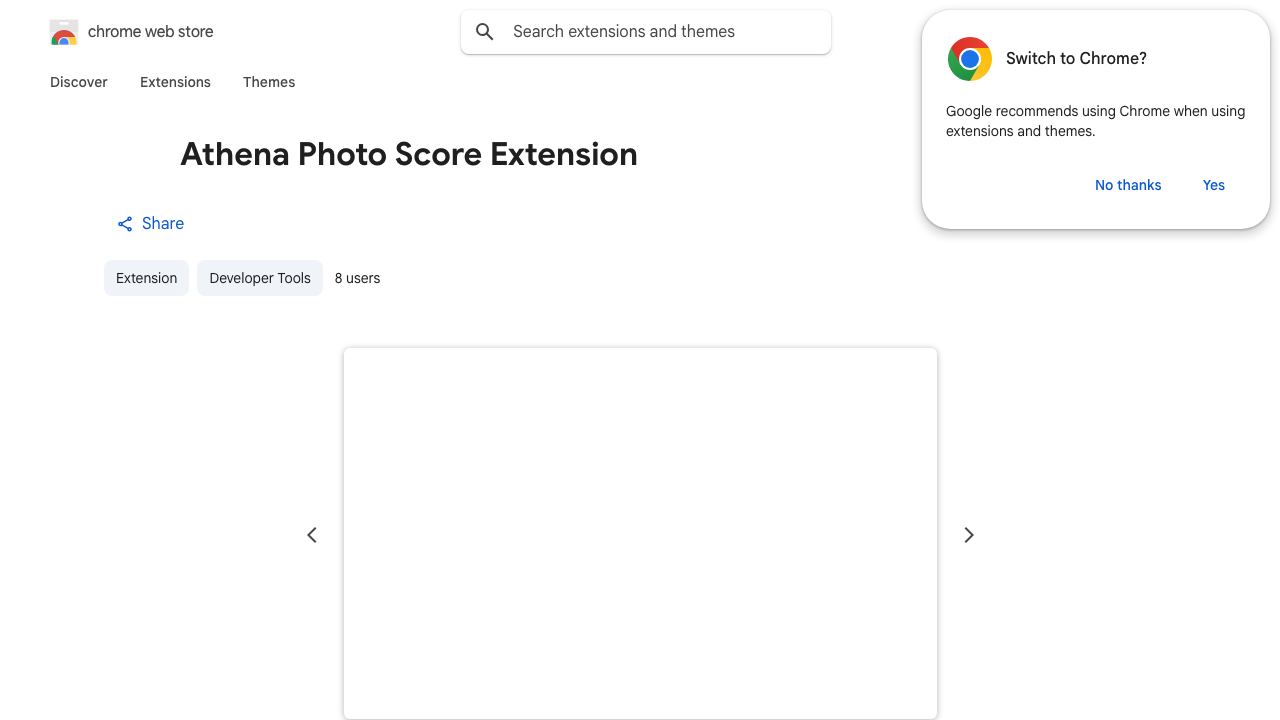 Athena Photo Score Extension 网站截图