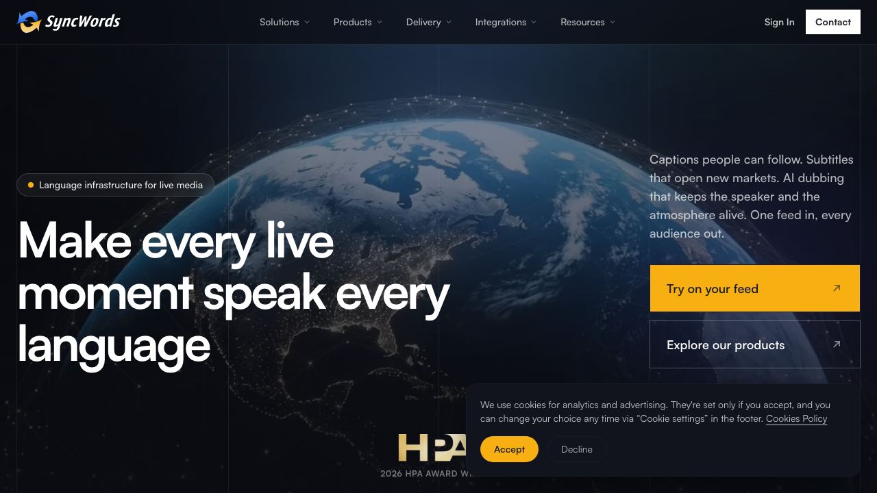 syncwords.com 网站截图