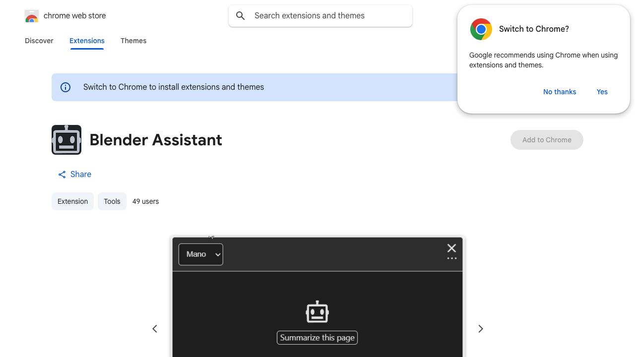 Blender Assistant 网站截图