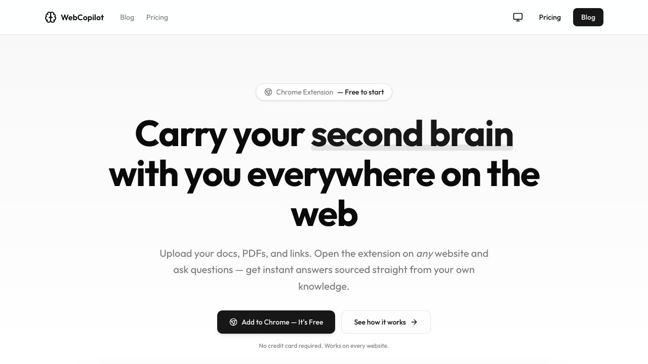 WebCopilot website screenshot