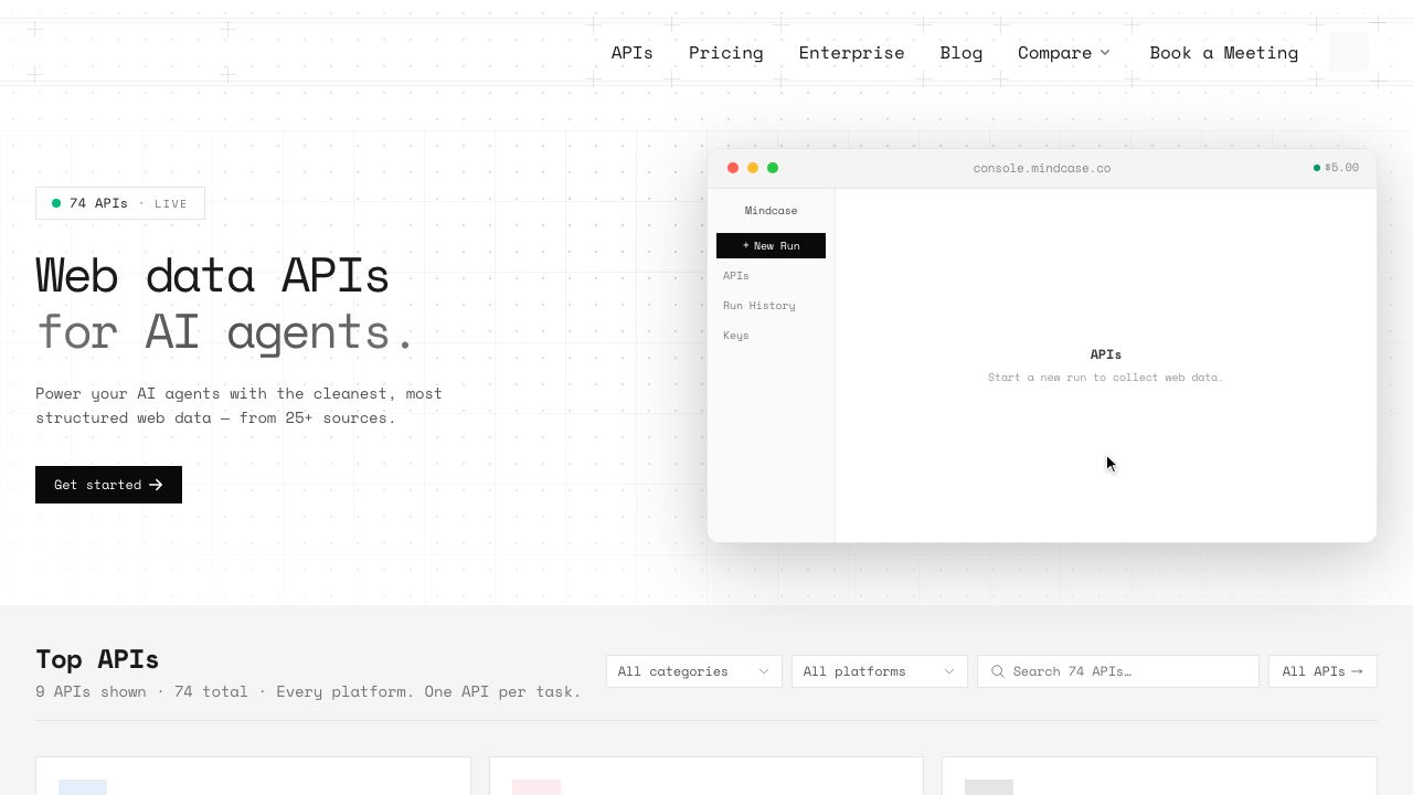 Mindcase website screenshot