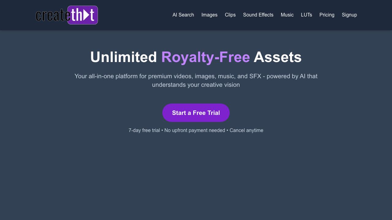 CreateThat website screenshot