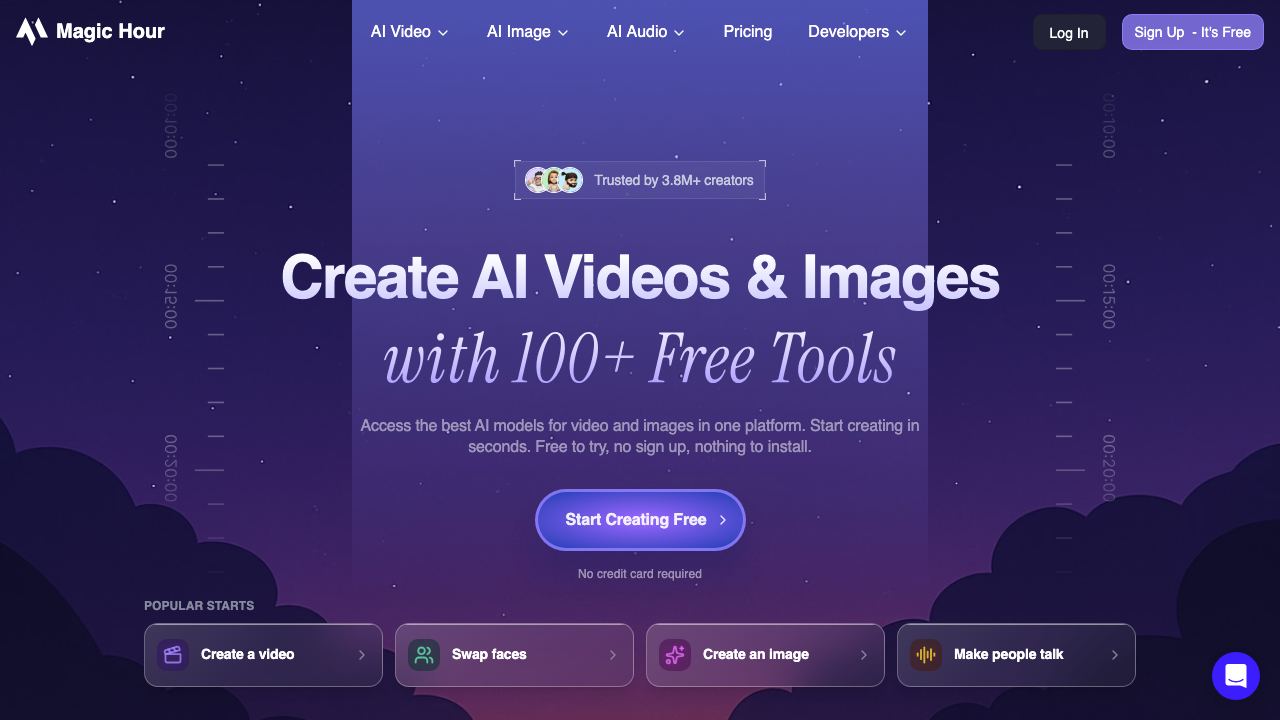 Magic Hour website screenshot