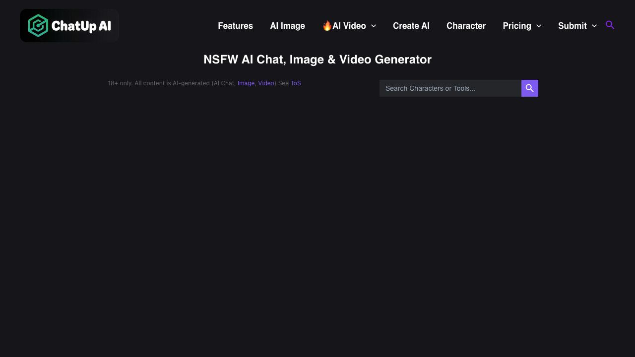 ChatUp AI NSFW 网站截图