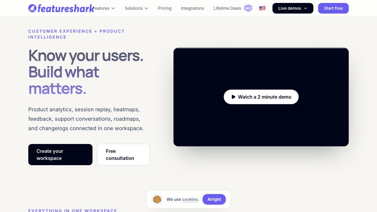 FeatureShark website screenshot