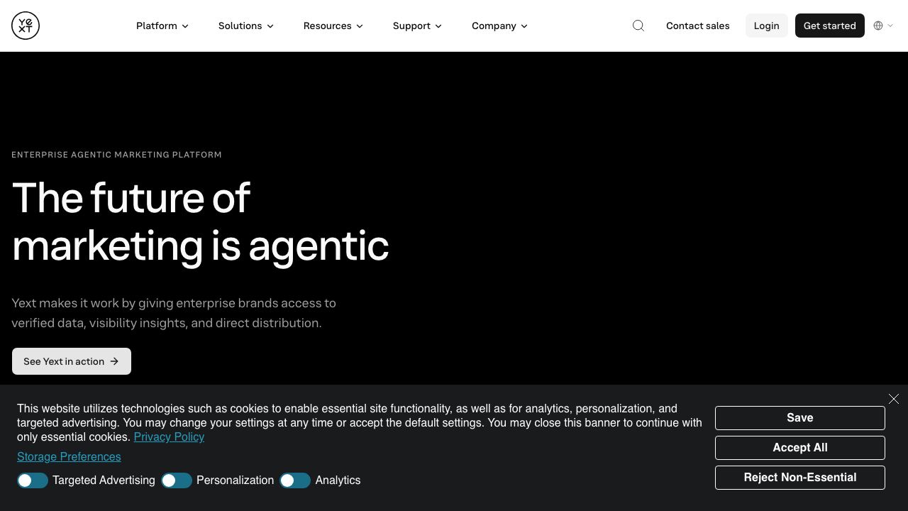 yext.co.uk 网站截图