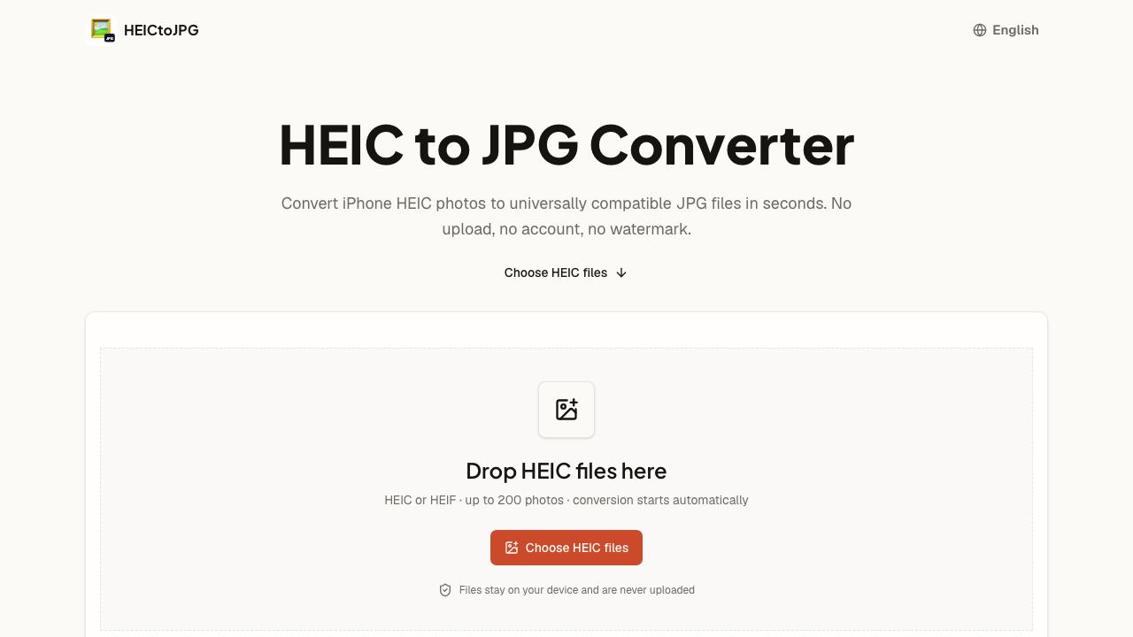AI HEIC to JPG Converter 网站截图