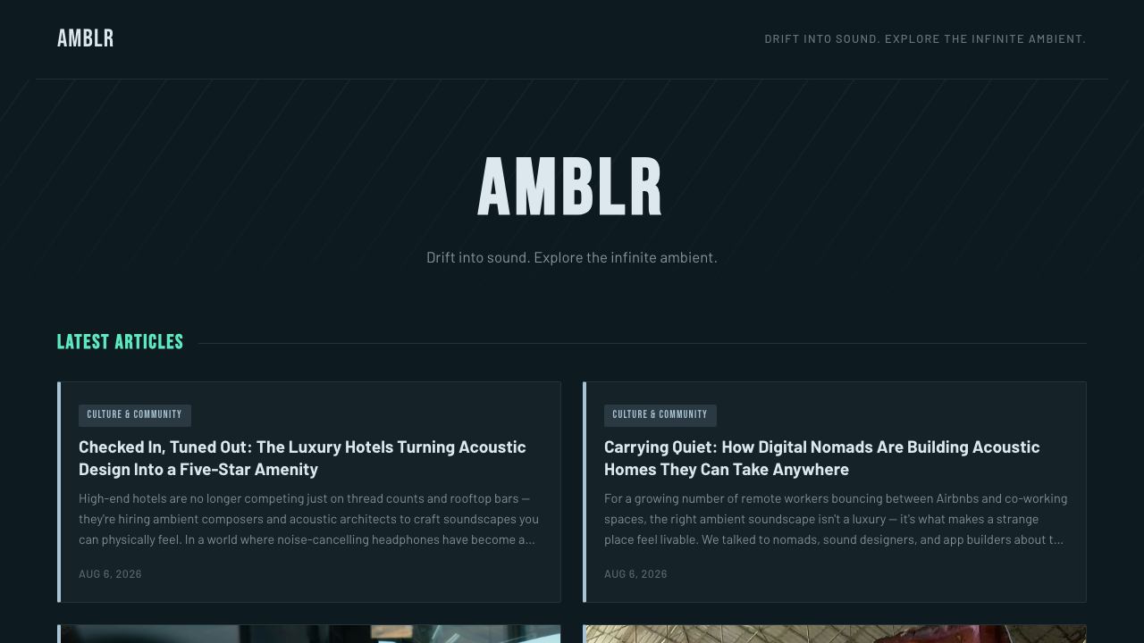 AMBLR - AI Travel Planner 网站截图
