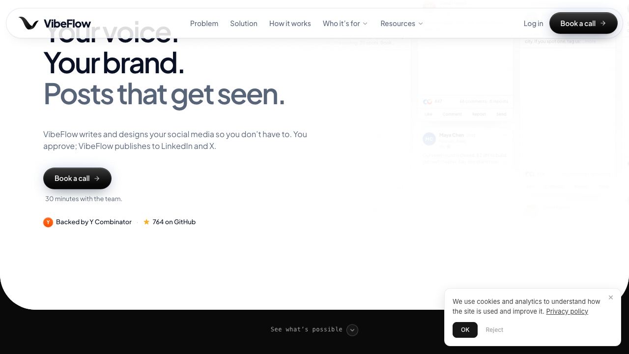 VibeFlow website screenshot