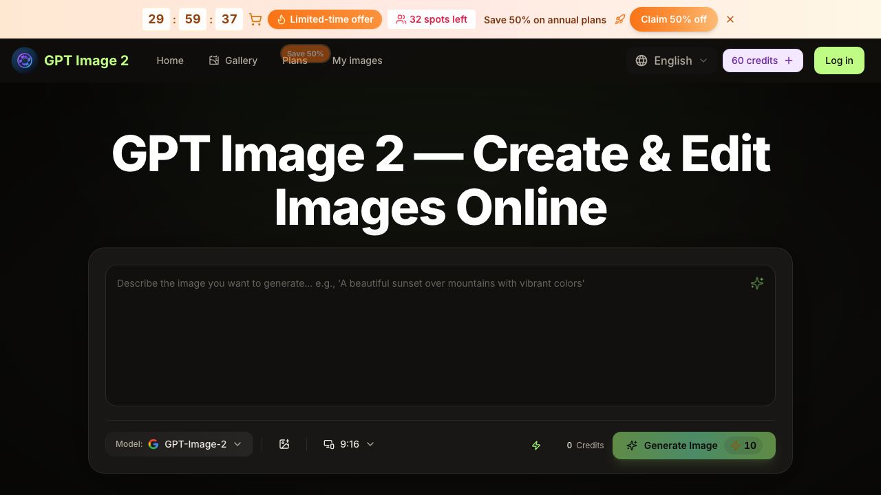 GPT-Image-2 website screenshot